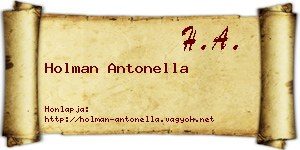 Holman Antonella névjegykártya
